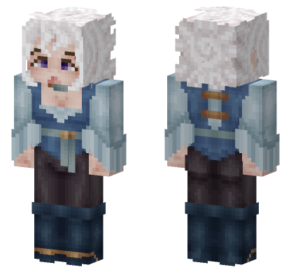 Lady Amalthea Blue Swashbuckling Minecraft Bedrock skin