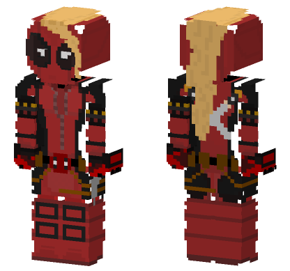 Lady Deadpool Wanda Wilson Minecraft Bedrock skin