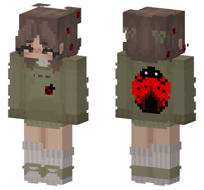Ladybug Girl Minecraft Bedrock skin