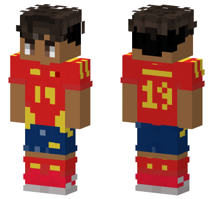 Lamine Yamal Euro 2024 Minecraft Bedrock skin