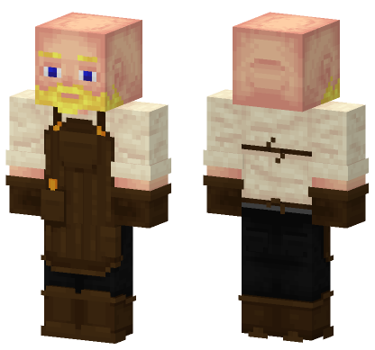 Larry The Blacksmith HD Minecraft Bedrock skin