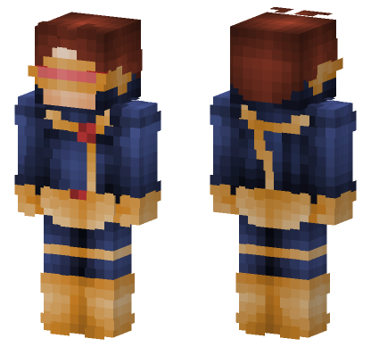 Laser Blue Gold Minecraft Bedrock skin