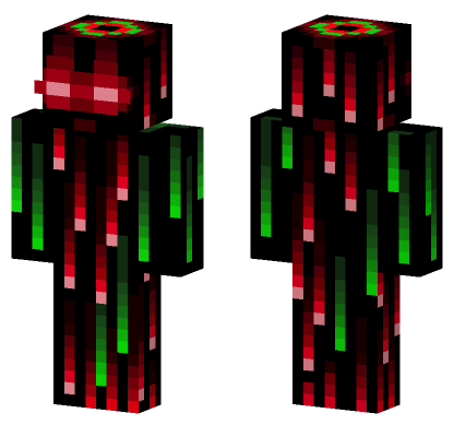 Laser Red Green Minecraft Bedrock skin