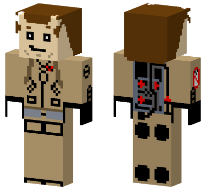Lego Ghostbusters Peter Venkman Minecraft Bedrock skin