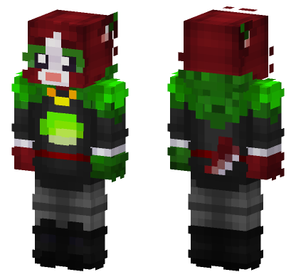 Letucek Red And Green Minecraft Bedrock skin