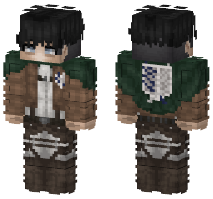 Levi Ackerman Minecraft Bedrock skin