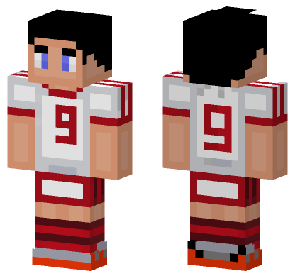 Lewandowski Football Jersey Minecraft Bedrock skin