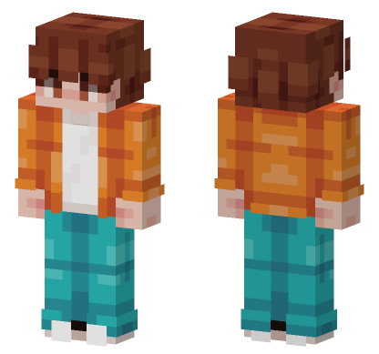 Liam Orange Jacket Minecraft Bedrock skin