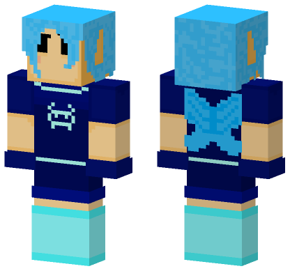 Liburachi Blue Outfit Minecraft Bedrock skin