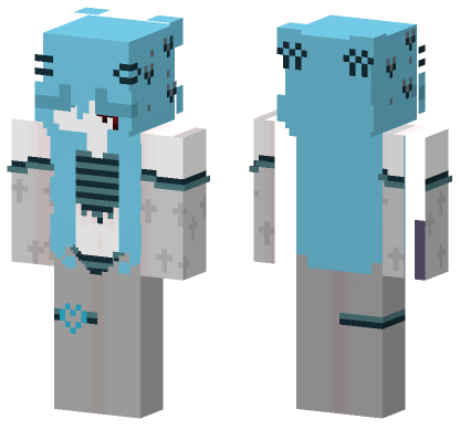 Light Blue Ice Mage Minecraft Bedrock skin
