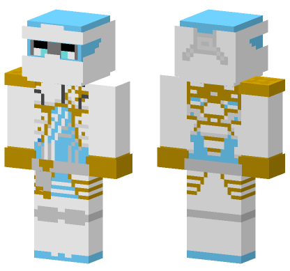Light Blue Mech Pilot Minecraft Bedrock skin