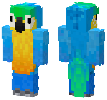 Light Blue Parrot Minecraft Bedrock skin