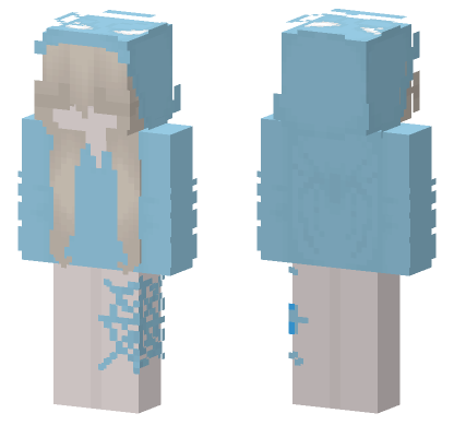 Light Blue Spider Suit Minecraft Bedrock skin