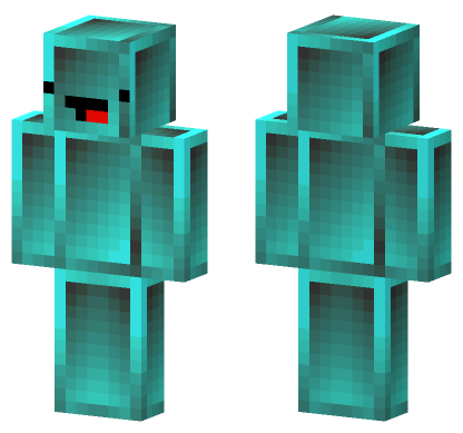 Light Teal Derp Minecraft Bedrock skin