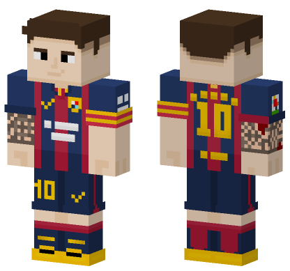Lionel Messi Barcelona 2014 2015 Minecraft Bedrock skin