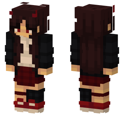 Lisa Demon Girl Minecraft Bedrock skin