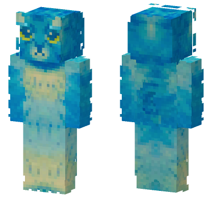Louis Wain Blue Cat Minecraft Bedrock skin