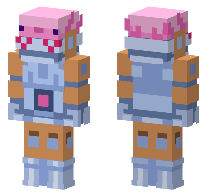 Lucy The Axolotl Minecraft Bedrock skin
