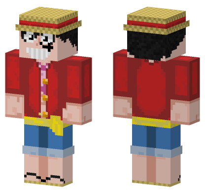 Luffy Straw Hat Minecraft Bedrock skin