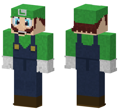 Luigi Minecraft Bedrock skin