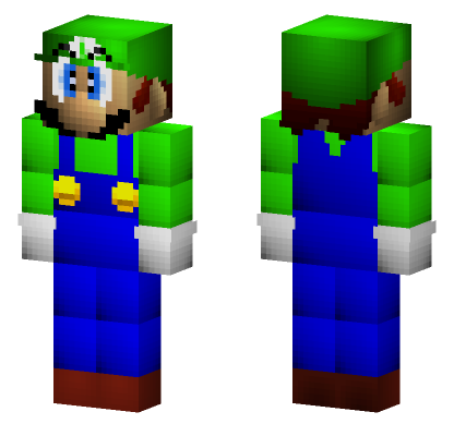 Luigi Minecraft Bedrock skin
