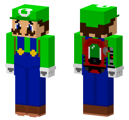 Luigi Poltergust G-00 Minecraft Bedrock skin