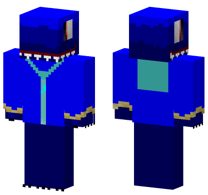 Luisinvoker Blue Raptor Minecraft Bedrock skin
