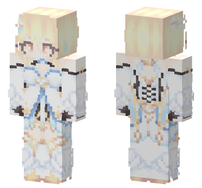 Lumine Genshin Impact Minecraft Bedrock skin