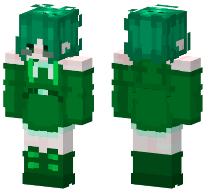 Luna Green Skin Minecraft Bedrock skin