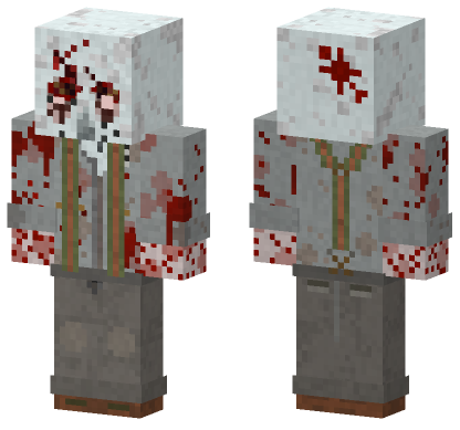 Mad Chainsaw Villager Minecraft Bedrock skin