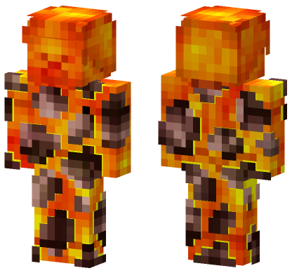 Magma Steve Minecraft Bedrock skin