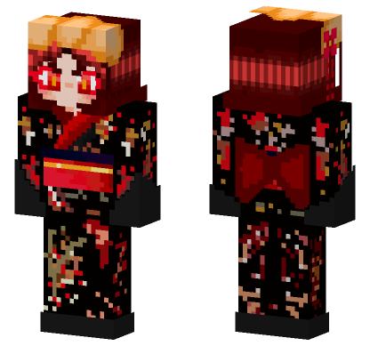 Mai Tsurugi Kimono Minecraft Bedrock skin