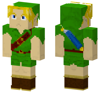 Majora's Mask Link Minecraft Bedrock skin