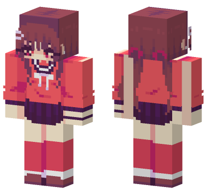 Maki Harukawa Skin Minecraft Bedrock skin