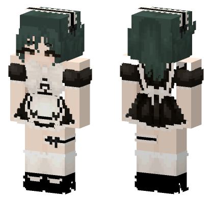Maki Zenin Maid Outfit Minecraft Bedrock skin