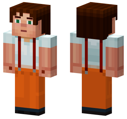 Male Jesse Prison Suit Minecraft Bedrock skin