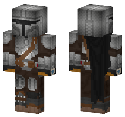 Mando V2 Papercraft Minecraft Bedrock skin