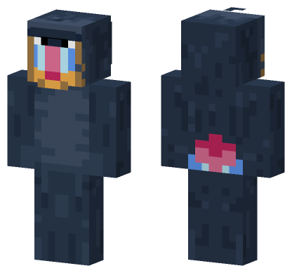 Mandrill Baboon Minecraft Bedrock skin