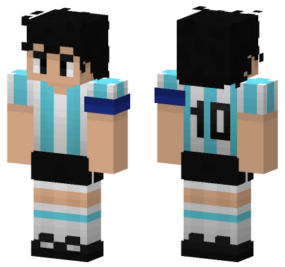 Maradona Footballer Skin Minecraft Bedrock skin