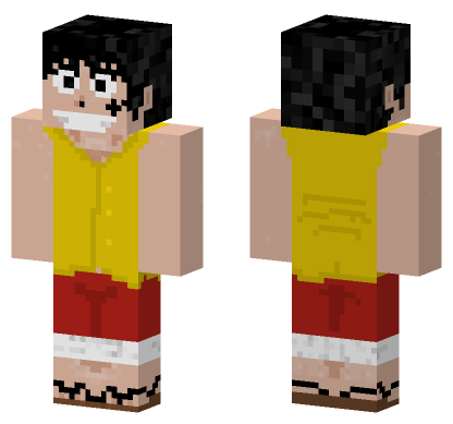 Marineford Luffy Minecraft Bedrock skin