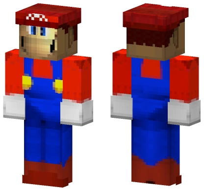 Mario 64 Skin Minecraft Bedrock skin