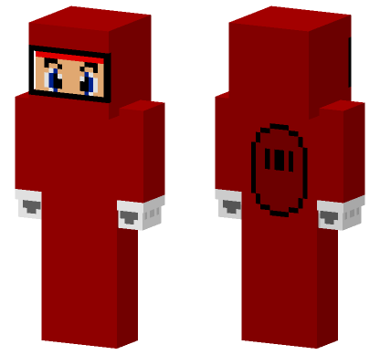 Mario Among Us Skin Minecraft Bedrock skin