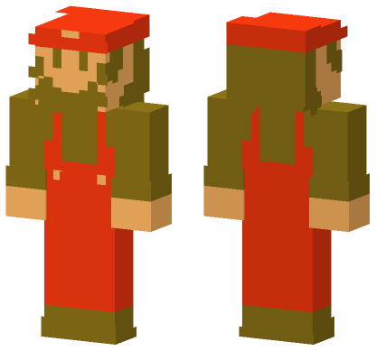 Mario Bros Skin Minecraft Bedrock skin