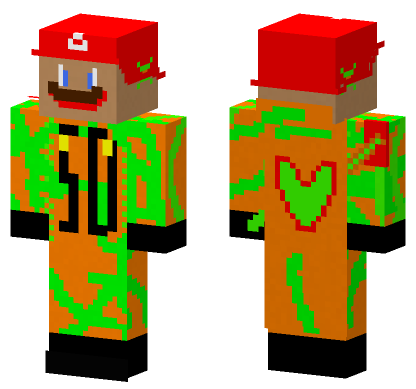 Mario Doodie Minecraft Bedrock skin