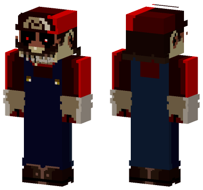 Mario Madness V2 Mario EXE Minecraft Bedrock skin