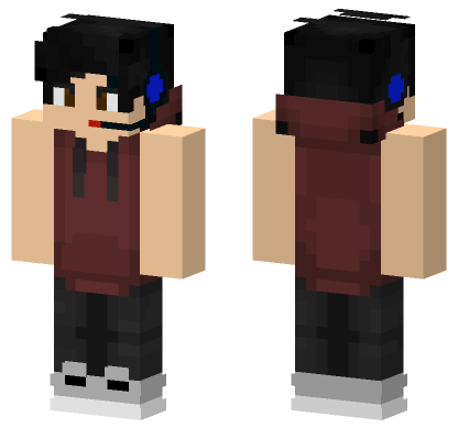 Maroon Hoodie Boy Minecraft Bedrock skin