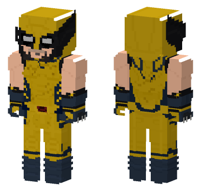 Mask Suit Wolverine Deadpool Minecraft Bedrock skin