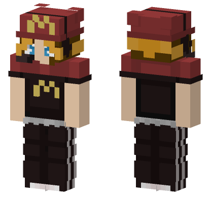 McDonalds Girl Uniform Minecraft Bedrock skin