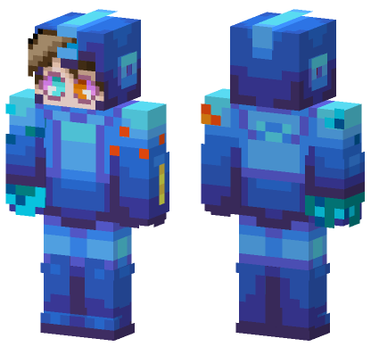 Mega Man Skin Minecraft Bedrock skin
