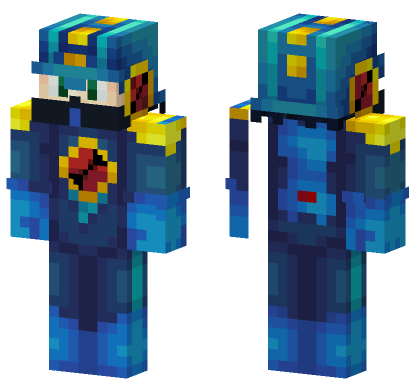 Megaman EXE Skin Minecraft Bedrock skin